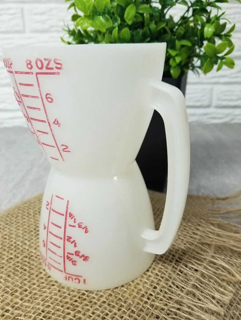Vintage Tupperware Dual Sided Measuring Cup With Spout